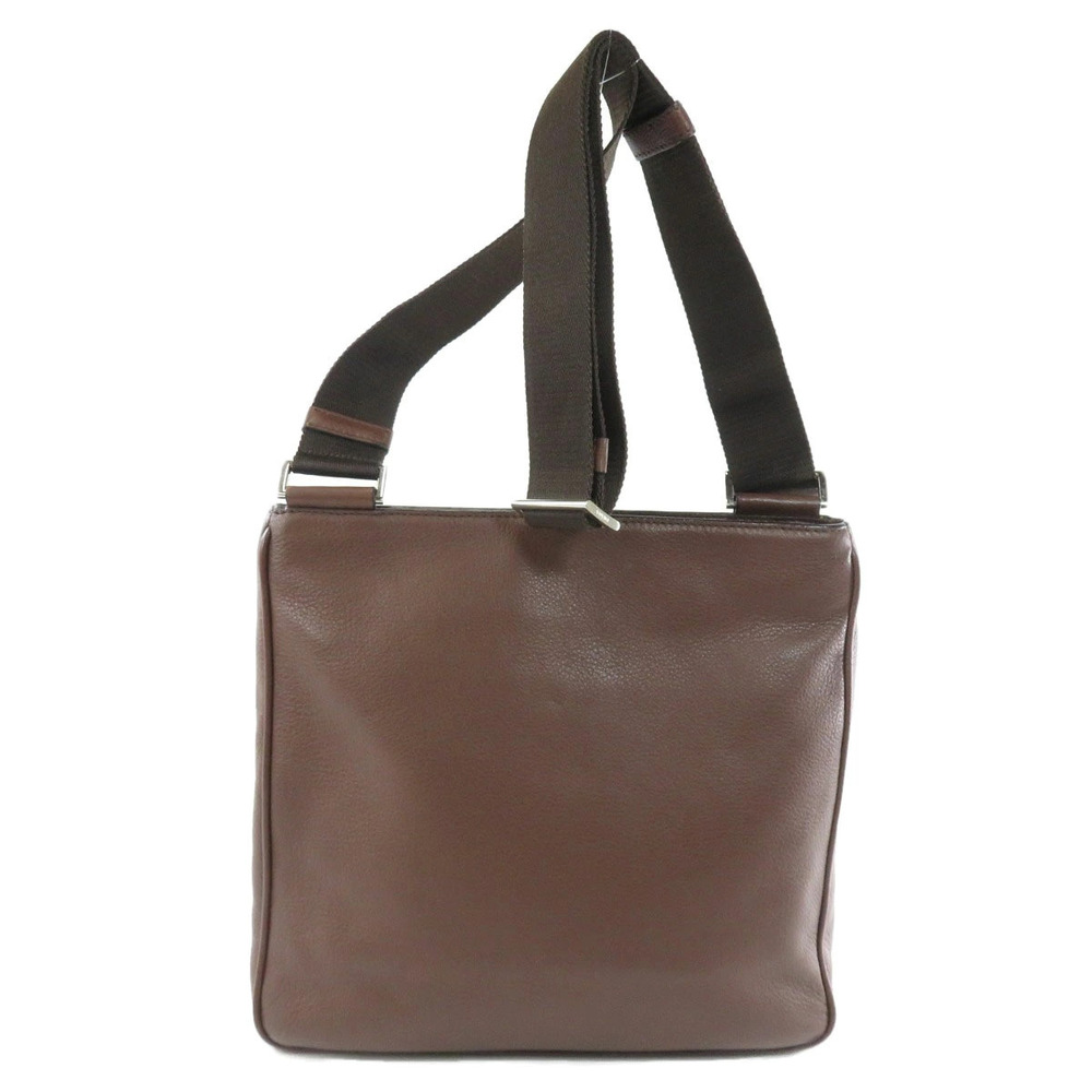 Prada Calfskin Bag Plate Shoulder Black